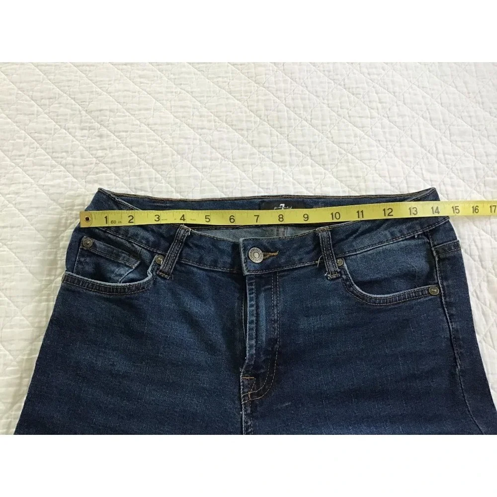 7 For All Mankind Slimmy Dark Wash Slim Fit Straight Leg Jeans Size 16 Girls EUC